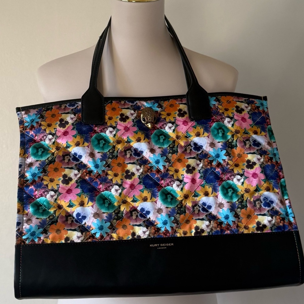 Kurt Geiger Vibrant Floral Tote Bag Large
